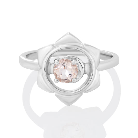 Sterling Silver Ring Morganite  IGR-2140