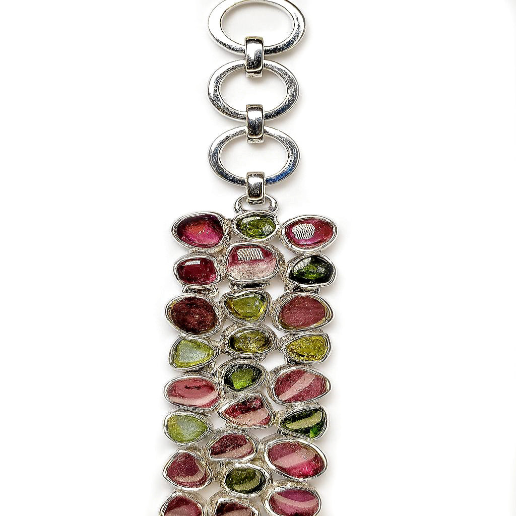 Sterling Silver Bracelet Tourmaline