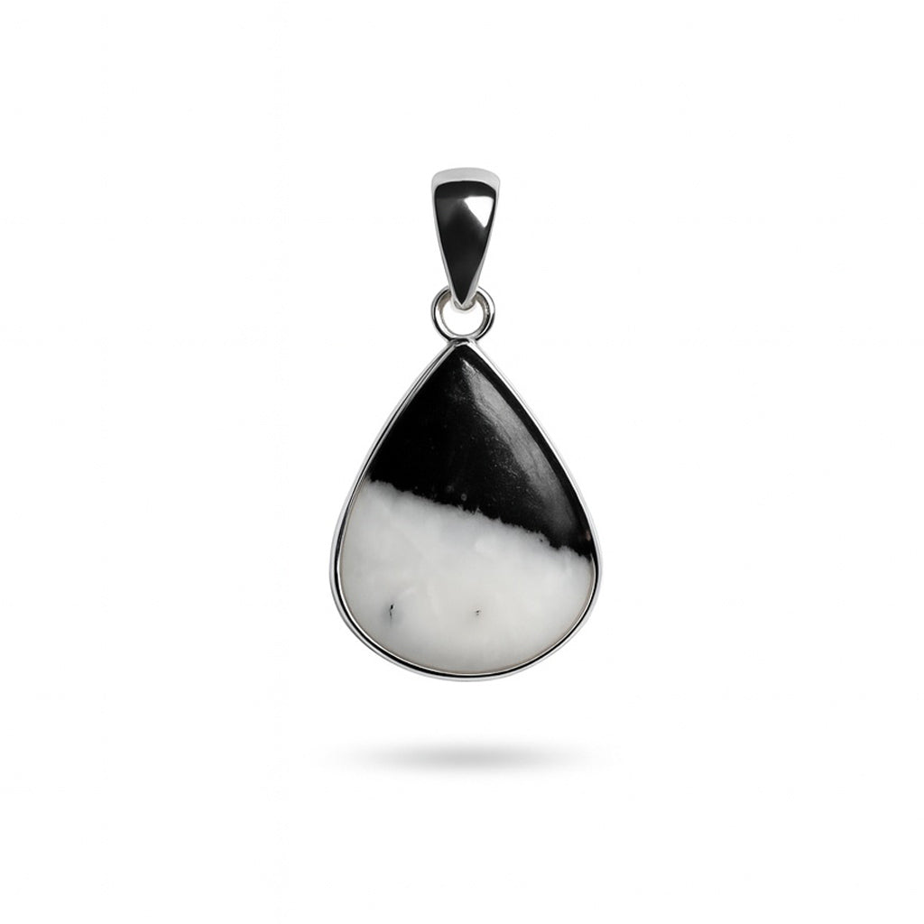 Sterling Silver Pendant Zebra Skin  Jasper