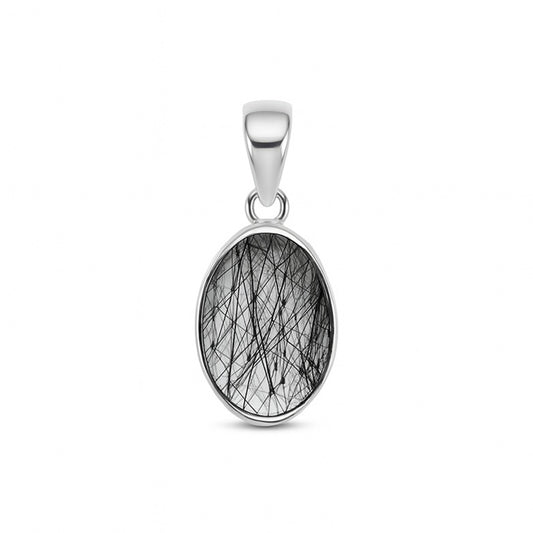 Sterling Silver Pendant Black Rutile