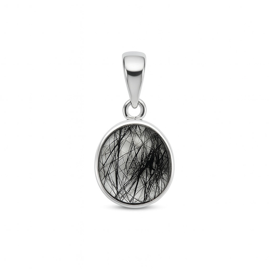 Sterling Silver Pendant Black Rutile