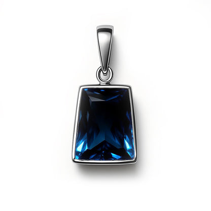 Sterling Silver Pendant Swiss Blue Topaz