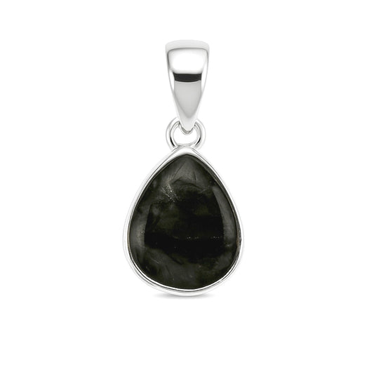 Sterling Silver Pendant Green Sapphire