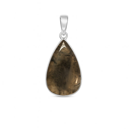 Sterling Silver Pendant Moss Agate