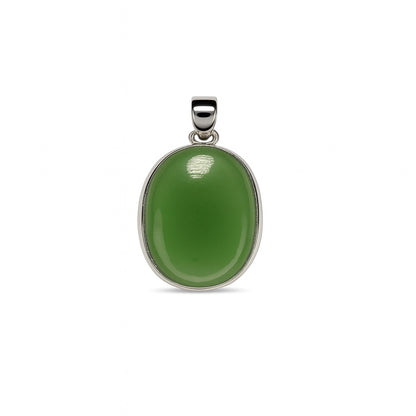 Sterling Silver Pendant Nephrite Jade