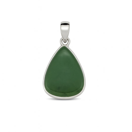 Sterling Silver Pendant Nephrite Jade