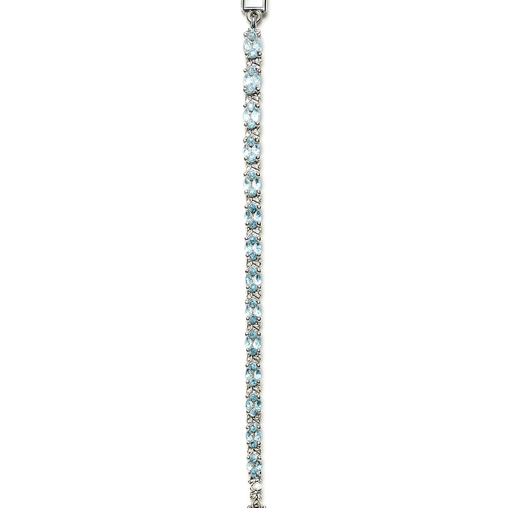Sterling Silver Bracelet Blue Topaz  IGB-177