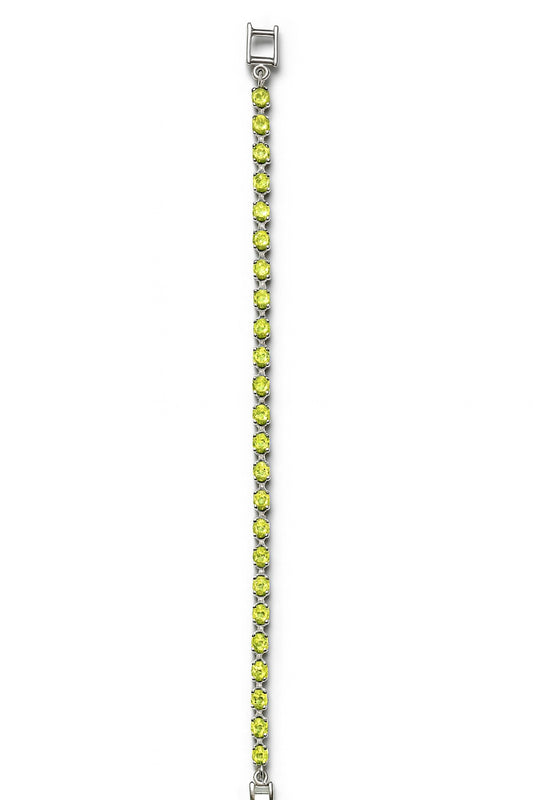 Sterling Silver Bracelet Peridot  IGB-196