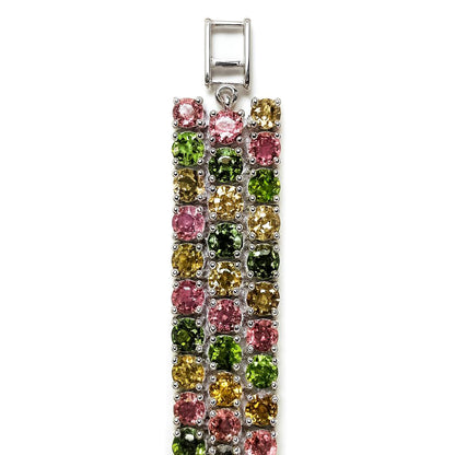 Sterling Silver Bracelet Tourmaline  IGB-194