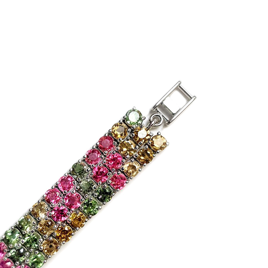 Sterling Silver Bracelet Tourmaline  IGB-194