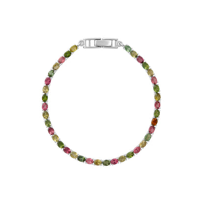 Sterling Silver Bracelet Tourmaline  IGB-111