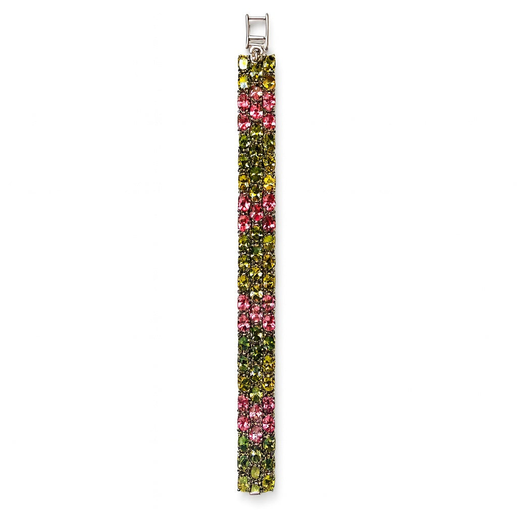 Sterling Silver Bracelet Tourmaline  IGB-195
