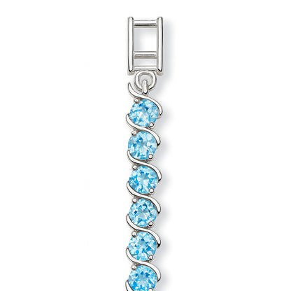 Sterling Silver Bracelet Blue Topaz  IGB-173