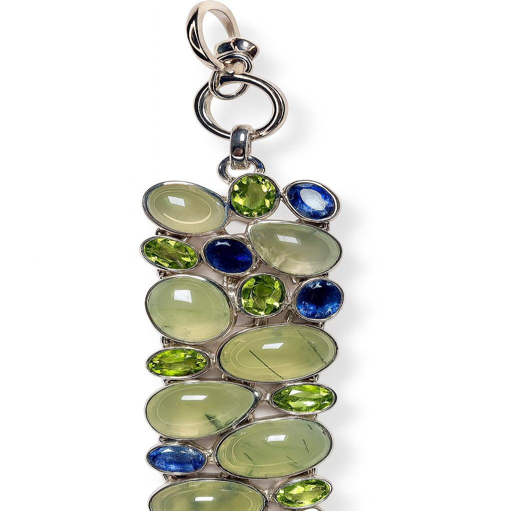 Sterling Silver Bracelet Prehnite
