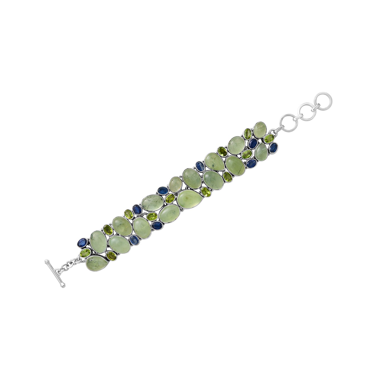 Sterling Silver Bracelet Prehnite