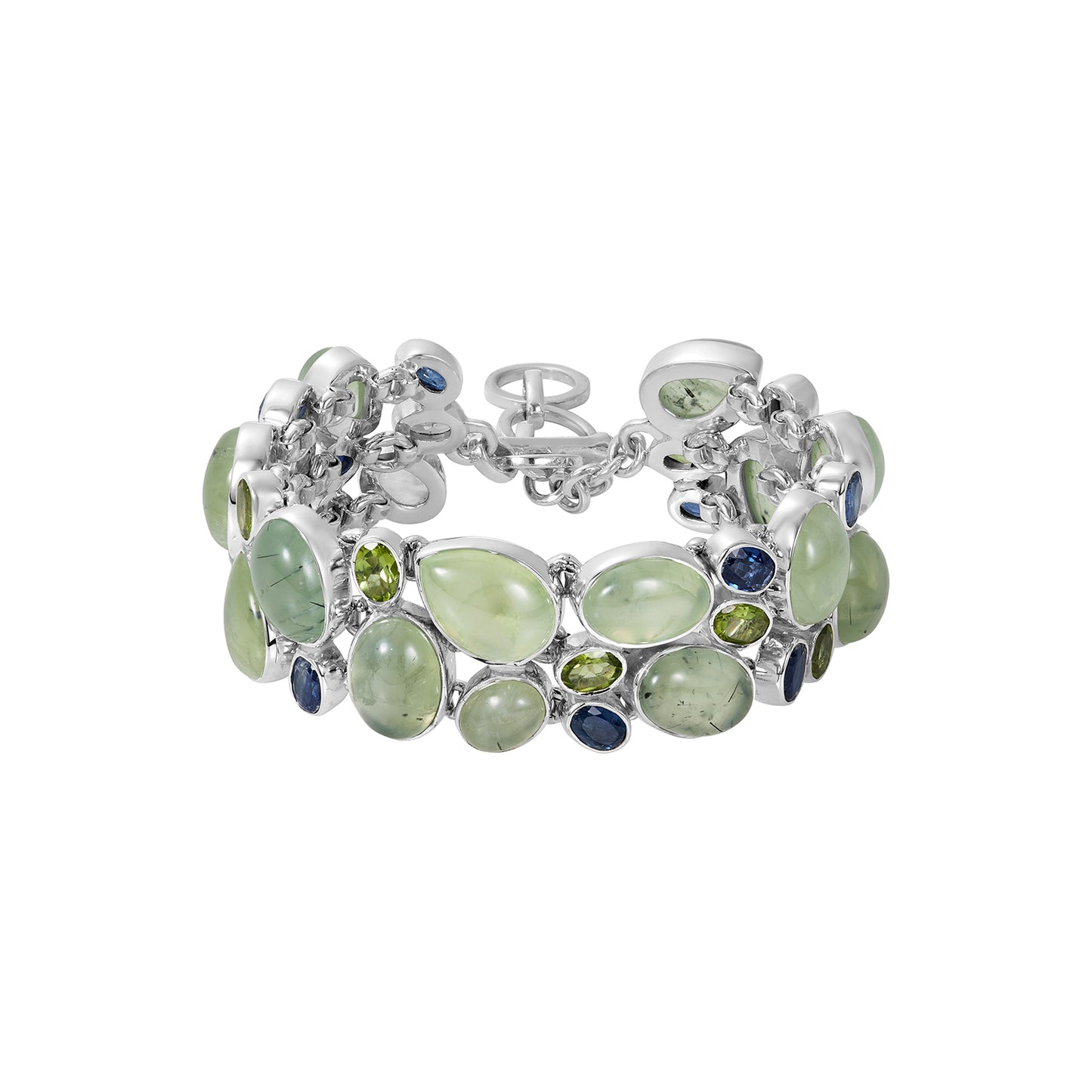Sterling Silver Bracelet Prehnite