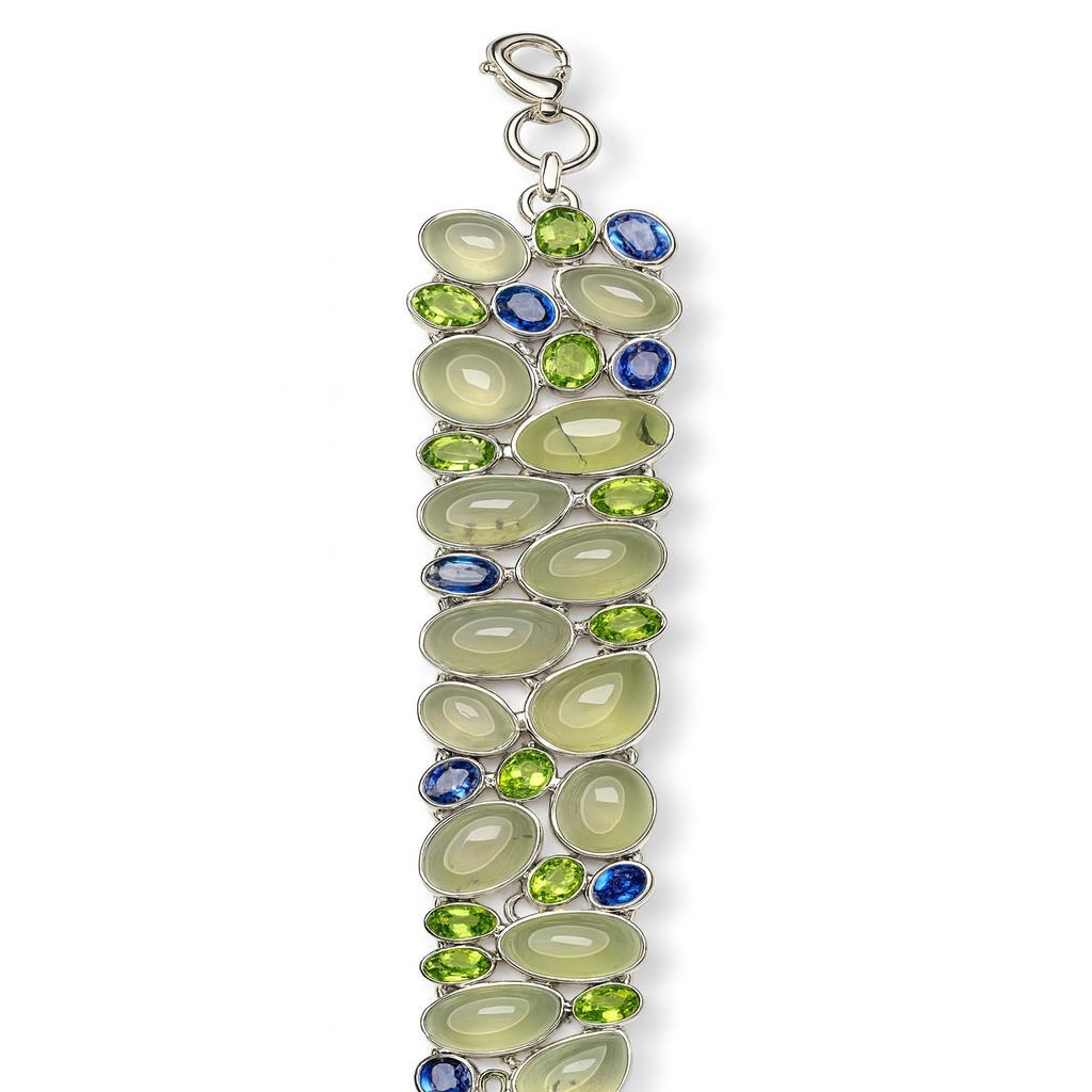 Sterling Silver Bracelet Prehnite