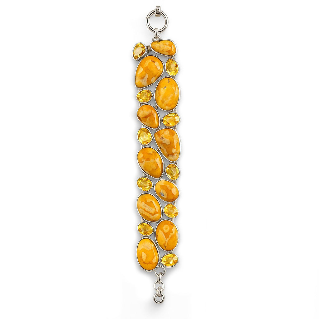 Sterling Silver Bracelet Deerfawn Citrine