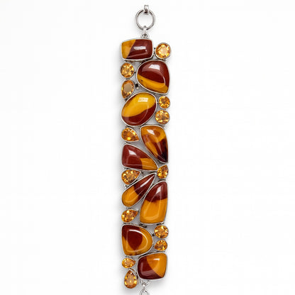 Sterling Silver Bracelet Mookaite Citrine