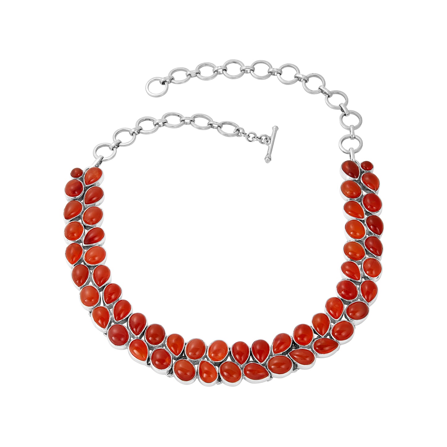 Sterling Silver Necklace Carnelian