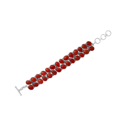 Sterling Silver Bracelet Carnelian