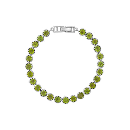 Sterling Silver Bracelet Peridot  IGB-174