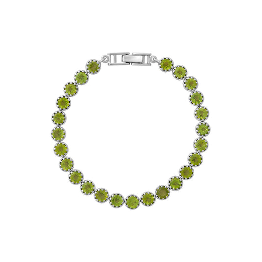 Sterling Silver Bracelet Peridot  IGB-174