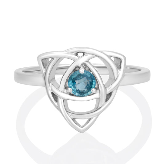 Sterling Silver Ring Blue Cubic Zirconia  IGR-2142 Size 6