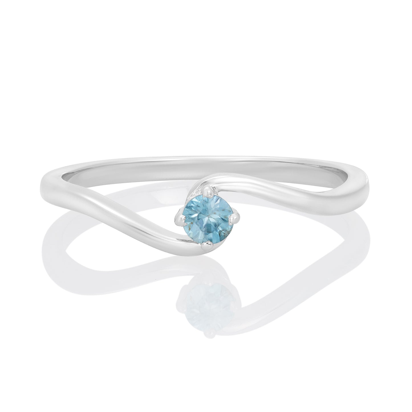 Sterling Silver Ring Blue Cubic Zirconia  IGR-2774 Size 5