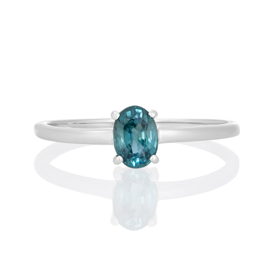 Sterling Silver Ring Blue Cubic Zirconia  IGR-2500 Size 7