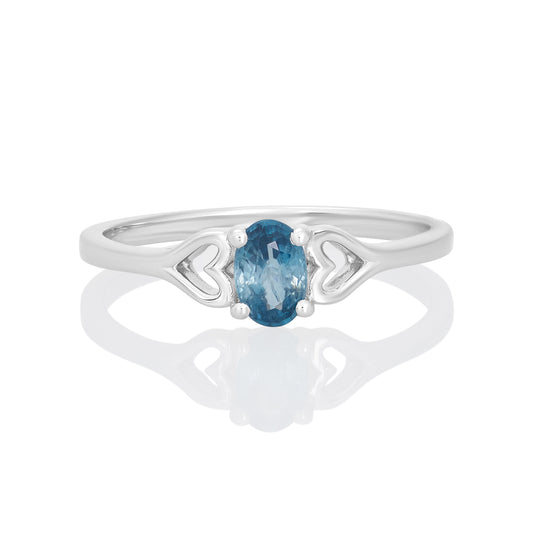 Sterling Silver Ring Blue Cubic Zirconia  IGR-2620 Size 8