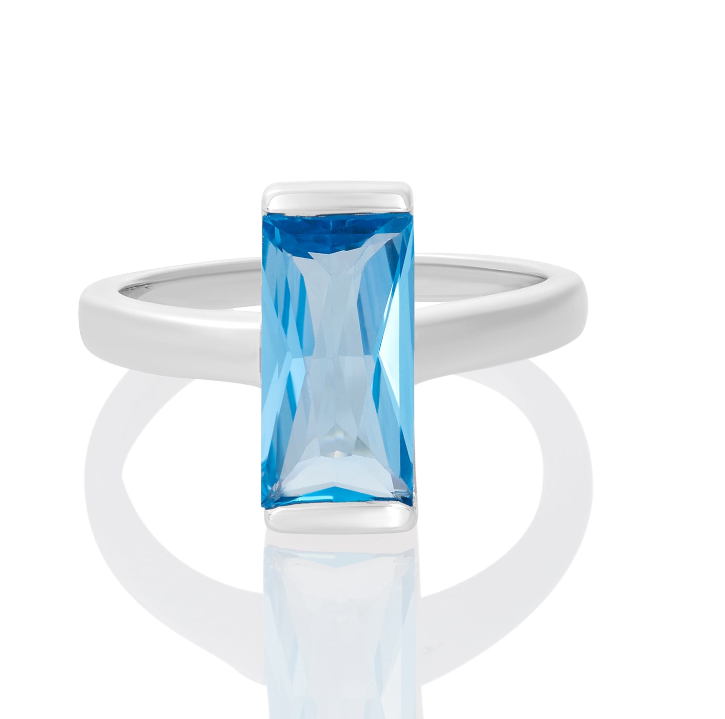 Sterling Silver Ring Swiss Blue Topaz  IGR-3189 Size 5