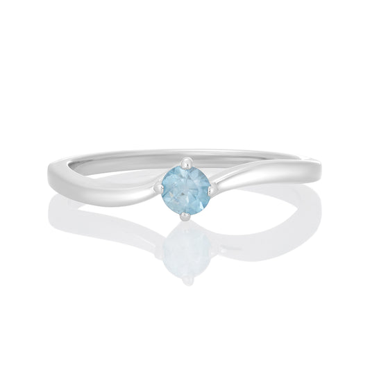 Sterling Silver Ring Blue Cubic Zirconia  IGR-2773 Size 9