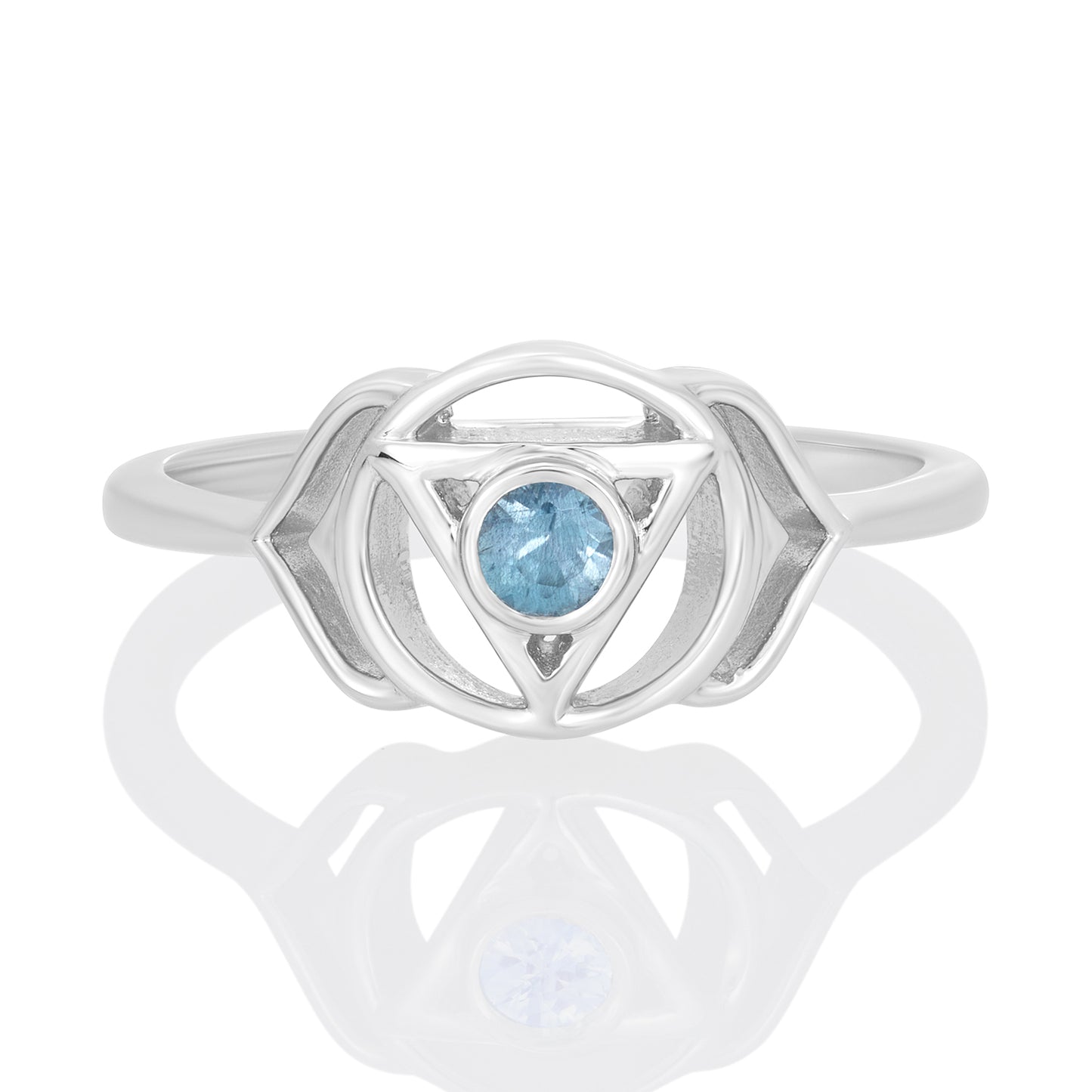 Sterling Silver Ring Blue Cubic Zirconia  IGR-2456 Size 8