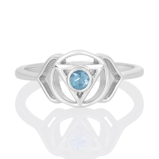 Sterling Silver Ring Blue Cubic Zirconia  IGR-2456 Size 10