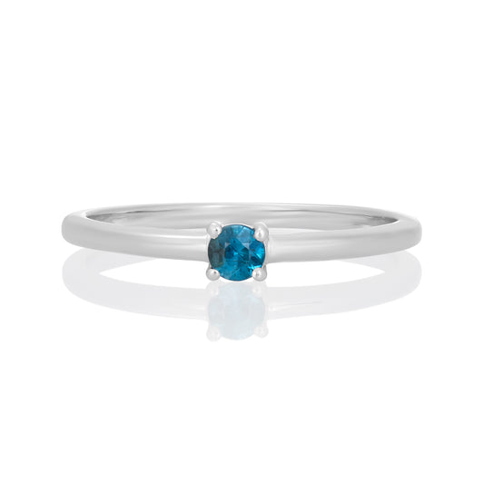 Sterling Silver Ring Blue Cubic Zirconia  IGR-2460 Size 9