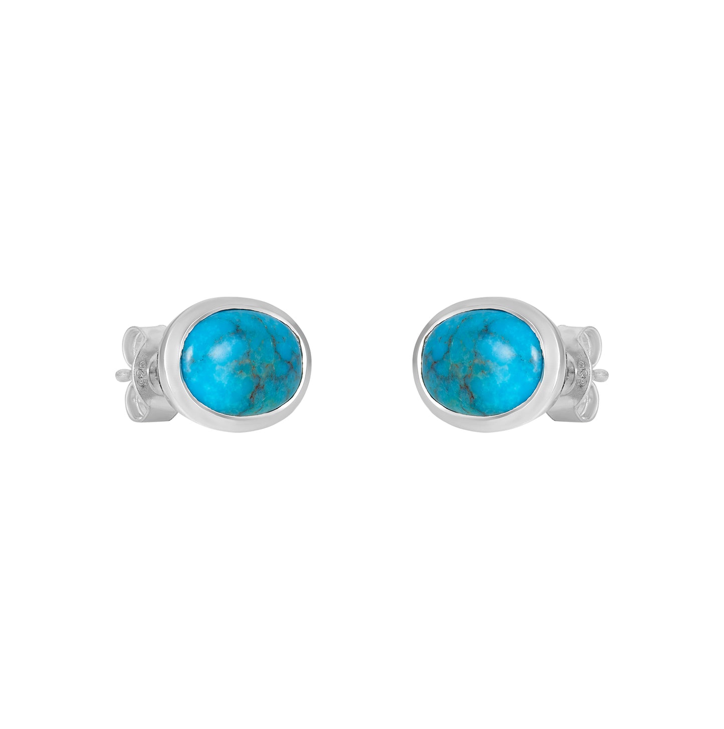 Sterling Silver Earrings Turquoise  IGE-1377