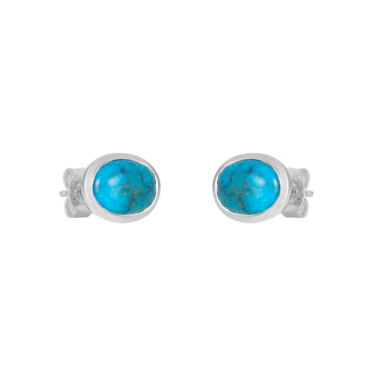 Sterling Silver Earrings Turquoise  IGE-1377