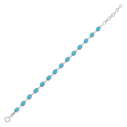 Sterling Silver Bracelet Turquoise  IGB-117