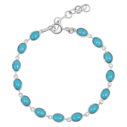 Sterling Silver Bracelet Turquoise  IGB-117
