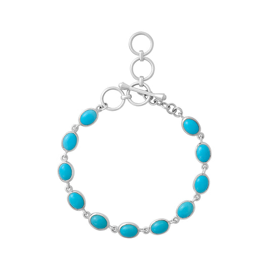 Sterling Silver Bracelet Turquoise  IGB-114