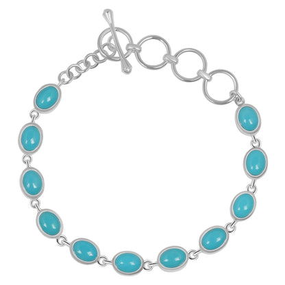 Sterling Silver Bracelet Turquoise  IGB-114