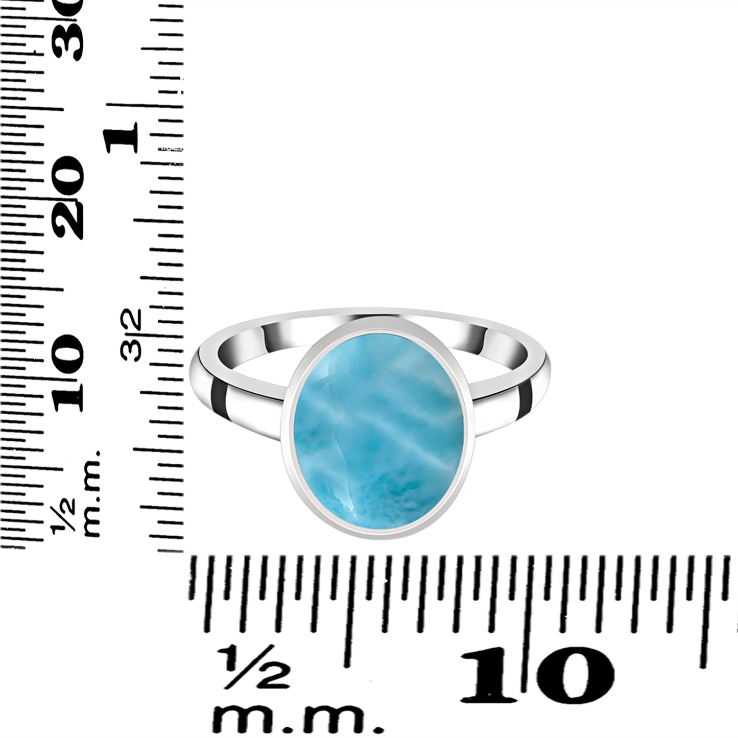 Sterling Silver Ring Larimar  IGR-2514 Size 6