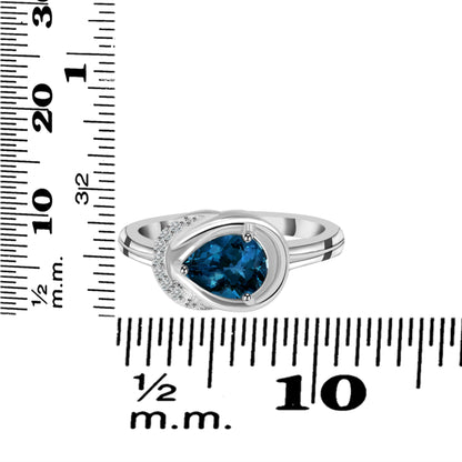 Sterling Silver Ring London Blue Topaz  IGR-367 Size 5