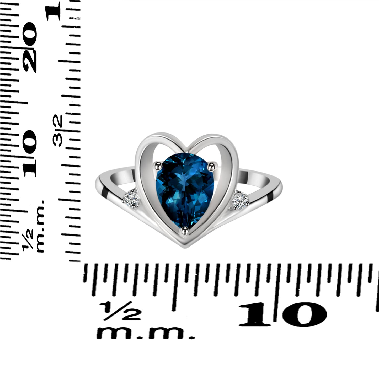 Sterling Silver Ring London Blue Topaz  IGR-379 Size 5