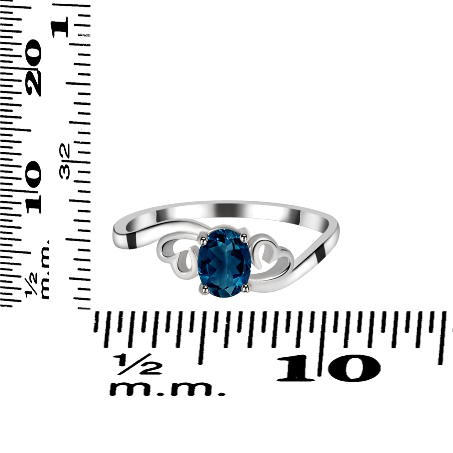 Sterling Silver Ring London Blue Topaz  IGR-368 Size 5