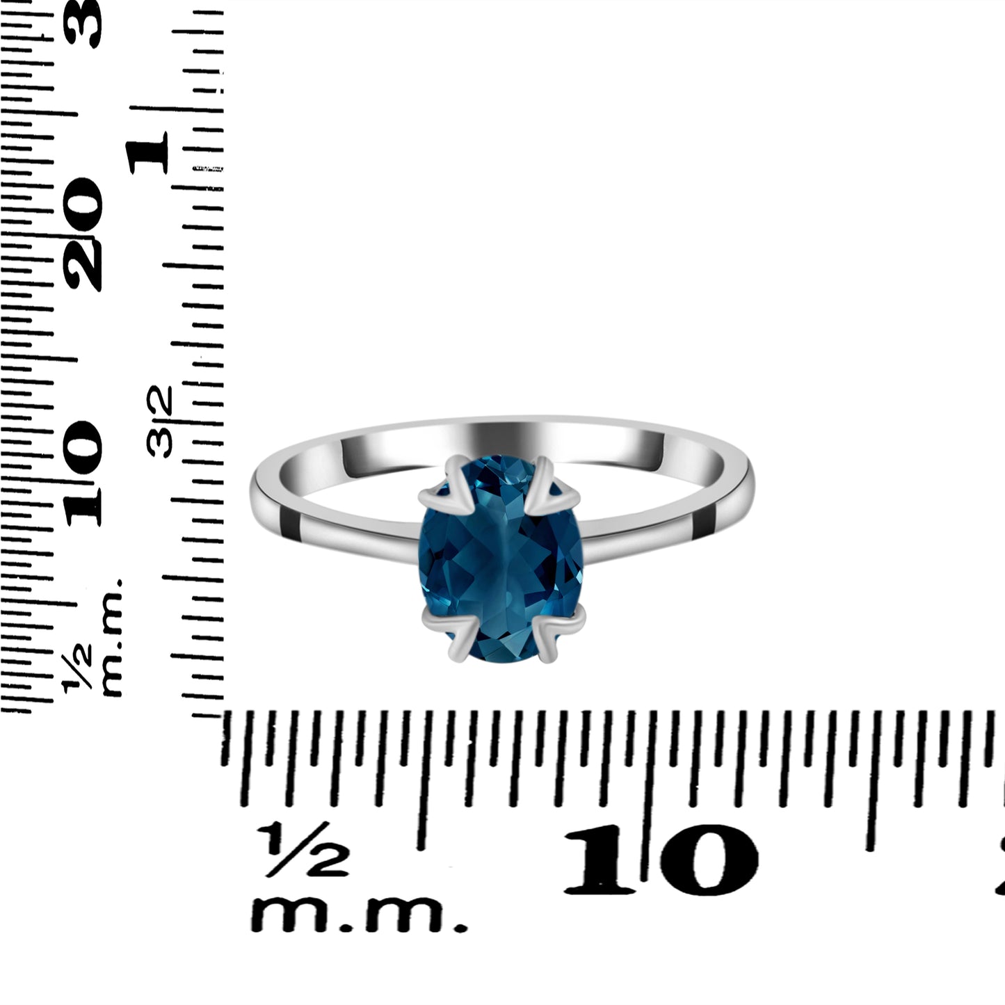 Sterling Silver Ring London Blue Topaz  IGR-2092 Size 5