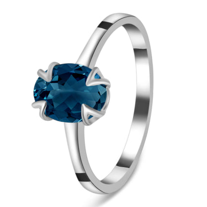Sterling Silver Ring London Blue Topaz  IGR-2092 Size 5