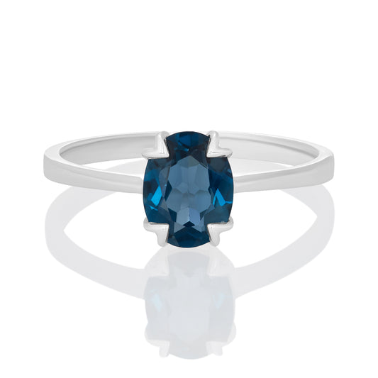 Sterling Silver Ring London Blue Topaz  IGR-2092 Size 10