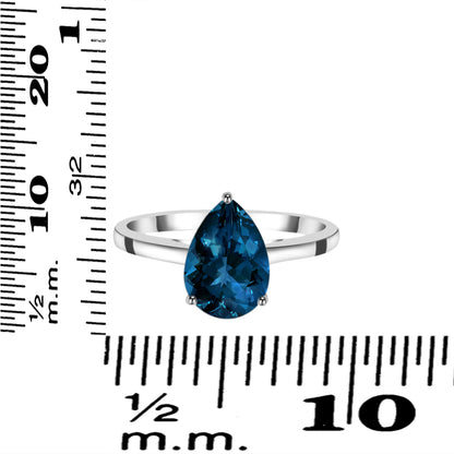 Sterling Silver Ring London Blue Topaz  IGR-3125 Size 6